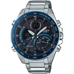 Smartwatch CASIO EDIFICE "ECB-900DB-1BER", silber (silberfarben), Smartwatches, Smartwatch, Solaruhr, Armbanduhr, Herrenuhr, Android, iOS, Stoppfunktion
