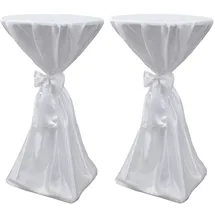 vidaXL 2 x Tischhusse Stehtischhusse weiß 70 cm