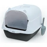 Intirilife Katzentoilette 51 x 37,5 x 34,5cm Schwarz/Weiß