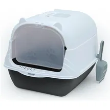 Intirilife Katzentoilette 51 x 37,5 x 34,5cm Schwarz/Weiß