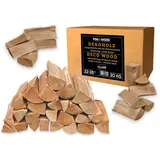 Deko Holzscheite Buche ohne Rinde 20 kg Premium Dekoholz Kaminholz Brennholz Grillholz