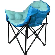 Hti-Living Campingstuhl Klappbarer Komfortsessel Blau