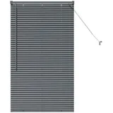 vidaXL Fensterjalousie Mit Vorhängen Manuell Dunkelgrau Aluminium Vidaxl