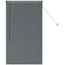 vidaXL Fensterjalousie Mit Vorhängen Manuell Dunkelgrau Aluminium Vidaxl