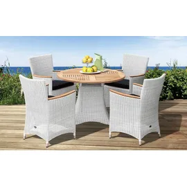 Zebra Technologies Loomus Gartentisch Ø 100 x 75 cm silkwhite/natur