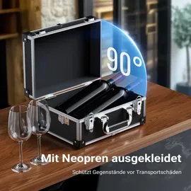 Wiltec PVC Universalkoffer 32x23x16 cm, PVC-Box abschließbar für Aufbewahrung und Transport von Werkzeug, Dokumenten usw., mit Griff und Tragegur...