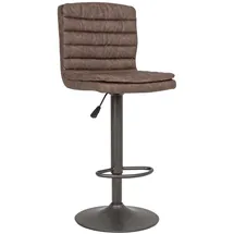 BIZZOTTO Barhocker Connor 2er-Set aus Kunstleder, klassisch höhenverstellbar, Braun, gepolstert