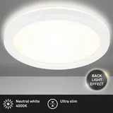 Briloner LED Panel Slim Ø 19 cm, weiß, ultraflach