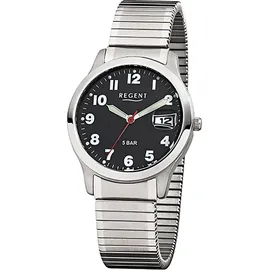 REGENT Herren-Uhr Analog Quarz Metall 37 mm F-895