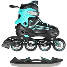Nils Extreme 2in1 Inlineskates/Schlittschuhe Nils Extreme schwarz|blau 34-38