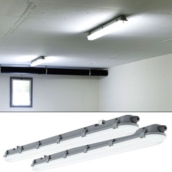 2x LED Decken Wannenleuchte Lampe Beleuchtung  L 120cm 4000 Kelvin, 4320 Lumen Feucht und Nassraumleuchte geeignet für Garage, Keller, Werkstatt
