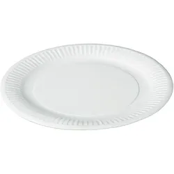 500x Pappteller, weiß, rund, 18cm