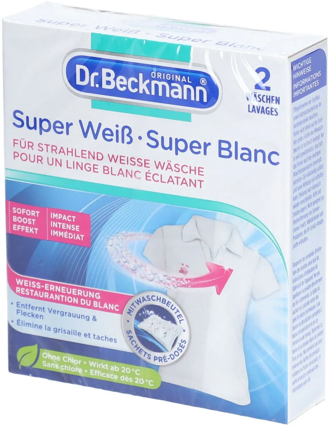 DR Beckmann Super Weiss - Waschmittel für strahlend weisse Wäsche