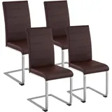 Tectake Schwingstuhl, gepolstert mit Kunstlederbezug 41 x 52 x 99 cm Esszimmer, Stühle, Esszimmerstühle, Schwingstühle