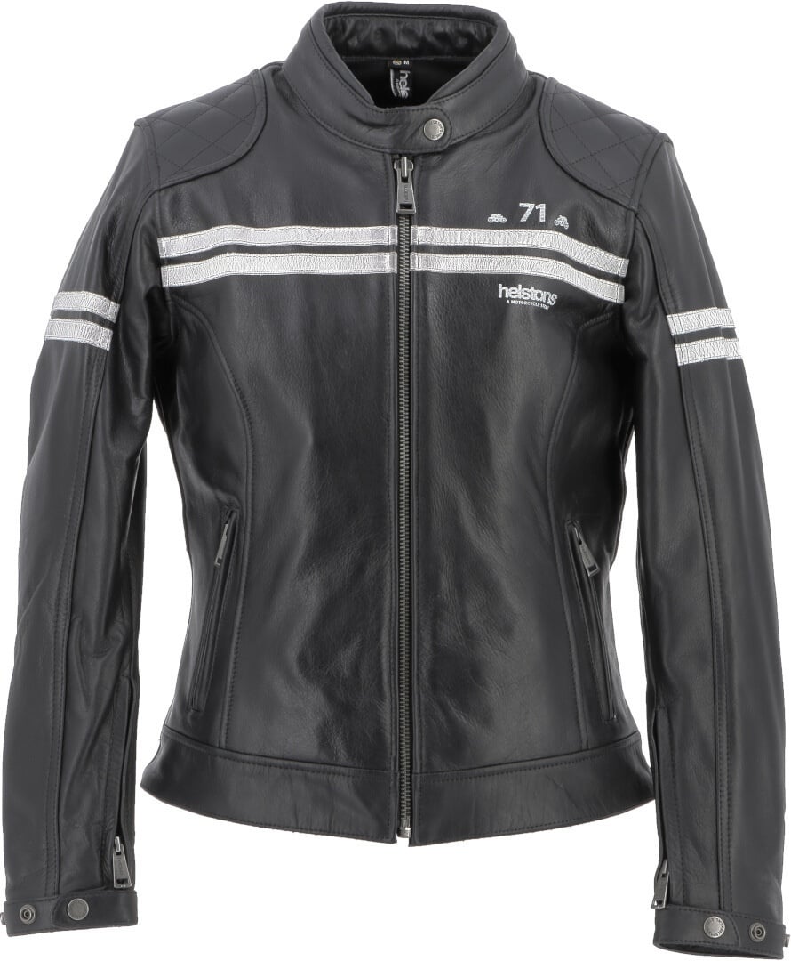 Helstons Chica Buffalo Damen Motorrad Lederjacke, schwarz, Größe S