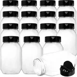 luxuskollektion Dicunoy 16 Pack große Gewürzgläser mit Klappdeckel, 500ml Kunststoff