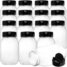 luxuskollektion Dicunoy 16 Pack große Gewürzgläser mit Klappdeckel, 500ml Kunststoff