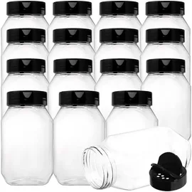 luxuskollektion Dicunoy 16 Pack große Gewürzgläser mit Klappdeckel, 500ml Kunststoff