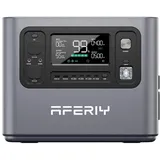 AFERIY P280 Powerstation 2800W 2048Wh LiFePO4, Erweiterbar bis 10,24 kWh, 1200W Solareingang, App-Steuerung - Grau