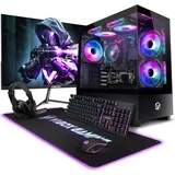 Vibox I-48 Gaming PC Set Komplett - Monitor 22 Zoll - AMD Ryzen 3 3200G 4,0 GHz - Radeon Vega 8 - 16 GB RAM - 1 TB SSD - Windows 11 - WiFi - Schwarz