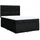 vidaXL Boxspringbett mit Matratze Schwarz 140x200 cm Stoff