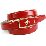 Anthoni Crown Ledergürtel mit eleganter Schließe, in Glanzoptik Gr. 110, rot , 72137940-110