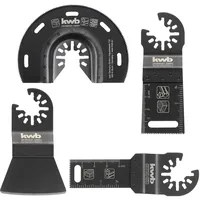 Einhell 4-tlg. Boden- und Einbau-Set für Multitools inkl. 1 x BIM-Segmentsägeblatt + 2 x HCS-Tauchsägeblatt + 1 x Schaber