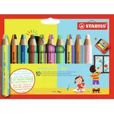 Stabilo woody 3 in 1 Malset farbsortiert, 10 St.