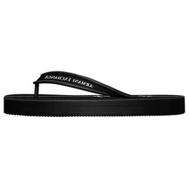 Giorgio Armani Armani Exchange Damen Cooper, Essential, Printed Logo Flip-Flop, Black+ op. White, 41 EU