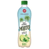 HÖLLINGER Mojito Sprizz BIO – Alkoholfreies Erfrischungsgetränk mit Limette und Minze, karibisch-spritzig, vegan – 500 ml PET Flasche (Packung mit 6)