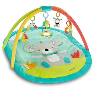 Fehn 3-D-Activity-Decke Koala – Erlebnisdecke mit Spielbogen & abnehmbaren Spielzeugen zum Greifen – Spieldecke für Babys und Kinder ab 0+ Monaten – Krabbelmatte als Geschenk zur Geburt