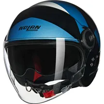 Nolan N21 Visor 06 Tangente Gloss Black/Blue/Silver M
