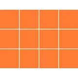 Fliesenaufkleber QUEENCE "Unifarben", orange, B:15cm H:15cm T:0,1cm, Fliesenaufkleber, Stickerfliesen, selbstklebend, Sticker, 12er Set