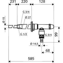 Schell Polar II frostsichere Außenwandarmatur DN 15 mattchrom