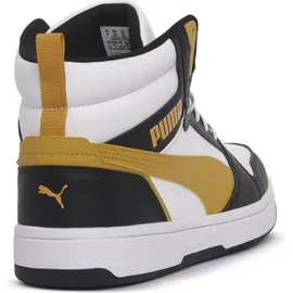 Puma Unisex Rebound V6 Sneaker, White-Archive Gold Black, 42 EU