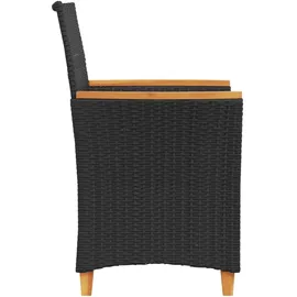 vidaXL Gartenstuhl 53,7 x 64,5 x 30,4 cm schwarz 2 St.