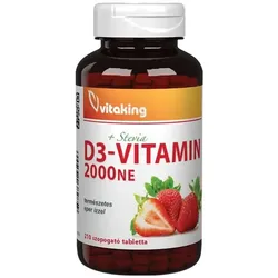 Vitaking Vitamin D3 2000 IU (210 Lutschtabletten, Erdbeere)