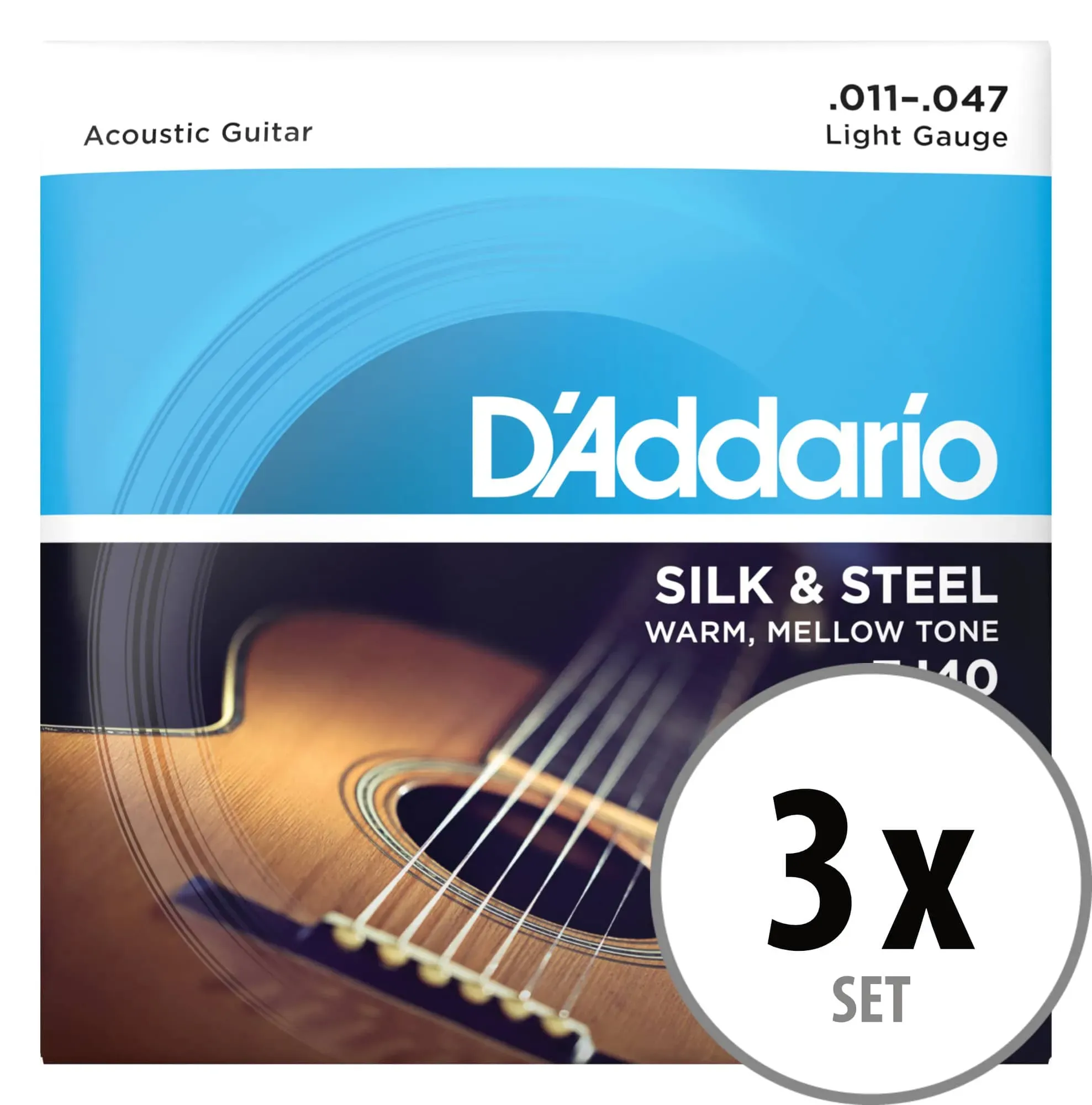 D'Addario EJ40 Silk & Steel 3x Set
