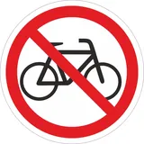 Hermann Schütz Warn- und Hinweissschild Fahrräder verboten Ø 10 cm Hard-PVC