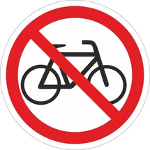 Hermann Schütz Warn- und Hinweissschild Fahrräder verboten Ø 10 cm Hard-PVC