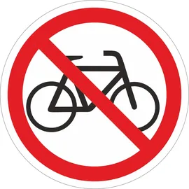 Hermann Schütz Warn- und Hinweissschild Fahrräder verboten Ø 10 cm Hard-PVC