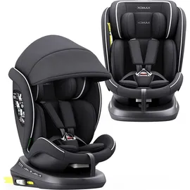 XOMAX 946i Kindersitz drehbar 360° mit ISOFIX, Liegefunktion I mitwachsend I 0-36 kg, 0-12 Jahre, Gruppe 0/1/2/3 I 5-Punkt-Gurt und 3-Punkt-Gurt I Bezug abnehmbar, waschbar I ECE R129