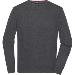 Herren Roundneck-Pullover - Farbe schwarz, grau - Größe S