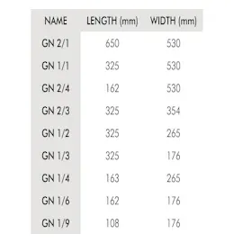 Vogue RVS bak GN 2-1 40mm