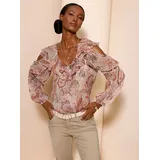 CREATION L Druck-Bluse ecru/papaya 48
