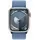 Apple Watch Series 9 GPS + Cellular 41 mm Aluminiumgehäuse silber, Sport Loop winterblau One Size