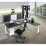 Kerkmann Eckschreibtisch Artline Transparent / Grau