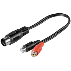 Adapterkabel 5 pol. DIN Stecker - 2x Cinchkupplung 20cm
