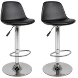 House Nordic Barhocker 2er-Set TRONDHEIM - schwarz