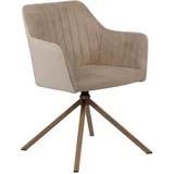 Finori MID.YOU Armlehnstuhl, Beige, 58.5x81x60 cm, Sitzfläche 360° drehbar, Esszimmer, Stühle, Esszimmerstühle, Armlehnenstühle